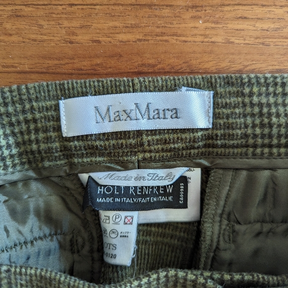 MaxMara Wool Angora Blend Green Trousers, Women's US 8 - Picture 5 of 6